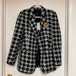 River Island Women’s Dogtooth Boucle Blazer